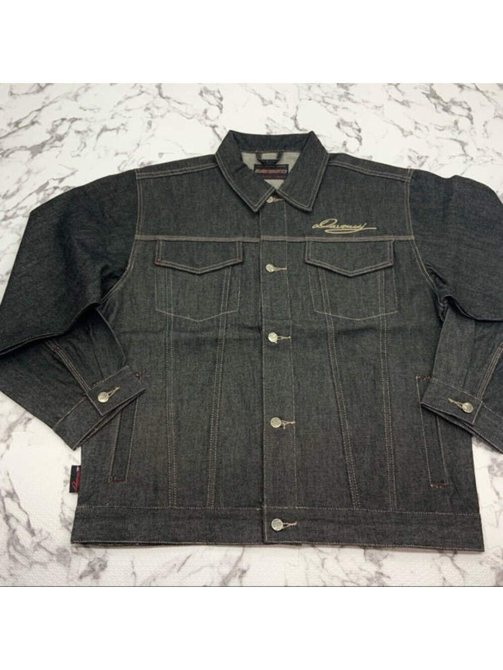 Men's Davoucci Black | Khaki Casual Denim Jacket NWT